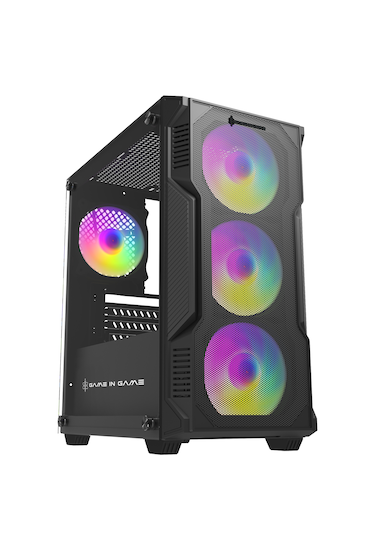 Game İn Game Speed 4x12cm Argb Fan Mesh Panel Temper M.atx Kasa