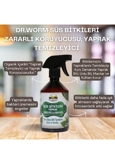 Dr.Worm Yaprak Temizleyici & Koruyucu Kullanıma Hazır Sprey500 ML