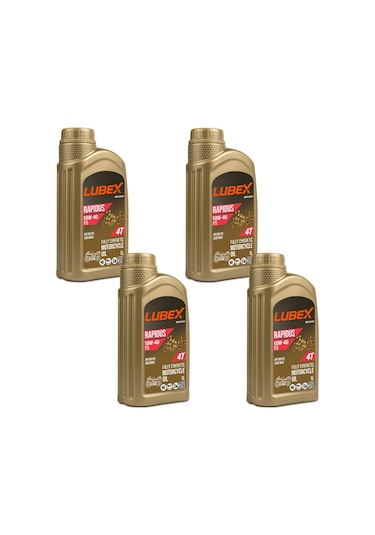 Lubex Rapidus Fs 10W-40 1 L 4 Zamanlı Motosiklet Yağı (4 Adet)