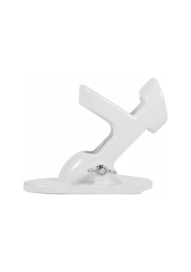 Monyee Alüminyum Bayrak Çubuklu Tutucu, 2.54 Cm Çap Uyumlu, Çift Konumlu, Kolay Kurulum, Beyaz Beyaz