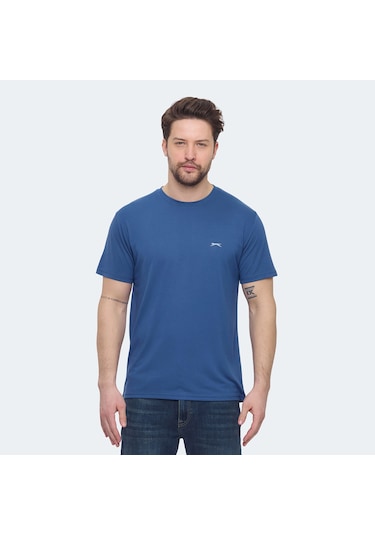 Slazenger KRATER 3 lü Set Erkek  Koyu Gri - Açık Yeşil - Indigo Tişört