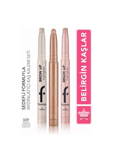 Flormar Brow Up Asansörlü Kalem Aydınlatıcı Seti 009 3'lü