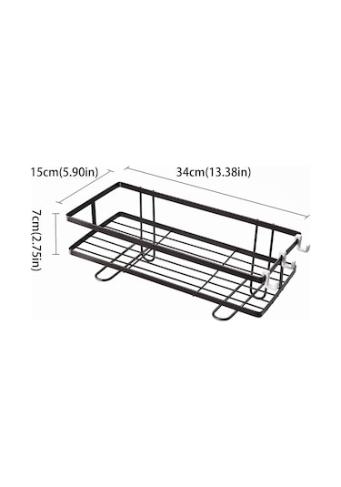 Hfambition Sımple Project Banyo Dolabı: Siyah Ağızlı, Delme Yok Kurulum, Tuvalet Üstü Konum, Kancalı, Boşluk Tasarrufu Depolama Rafı Beyaz