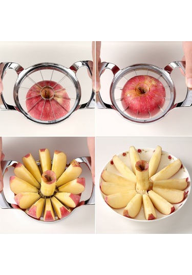 Geeroyoo 12 Bıçaklı Elma Dilimleyici - Paslanmaz Çelik, 4" Meyve Ve Sebzeler İçin Pratik Mutfak Aleti