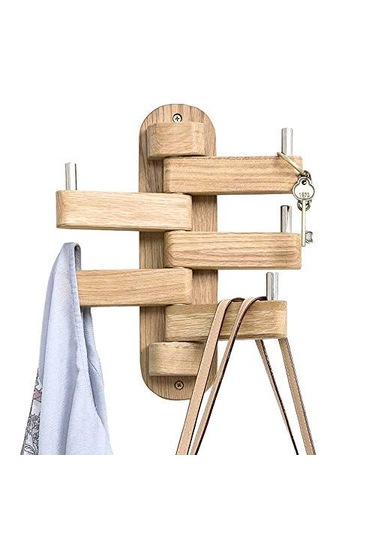 Modern Ahşap Dönebilen Duvar Askısı