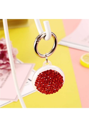 Zore Airtag 03 Uyumlu Silikon Anahtarlık-kırmızı