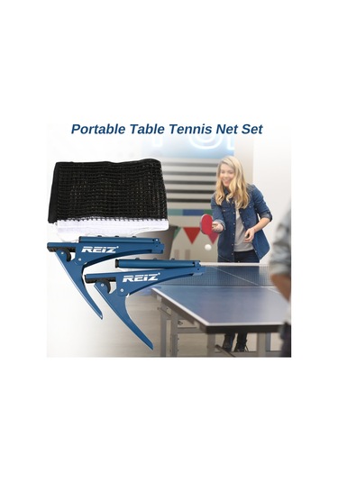 Ranyeek Tenis Masası Ağı Ve İki Mavi Sırtlı Klips Seti - Kolay Kurulum, Dayanıklı Poliester Ağ, 177cm Genişlik, Spor Ve Antrenman İçin