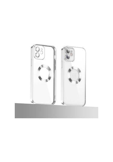 iPhone 11 Uyumlu Kamera Korumalı Logo Gösteren Omega Kılıf-gümüş Gümüş Gümüş