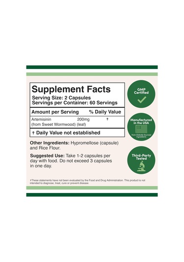 Double Wood Artemisinin 200 MG 120 Kapsül