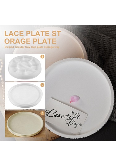 Silikon Tepsi Kalıbı Yuvarlak Dıy Reçine Yuvarlak Tepsi Kalıbı Silikon Kalıplar