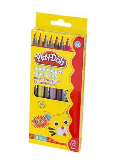 Play-Doh 6 Renk Metalik + 2 Renk Neon Jumbo Kuru Boya