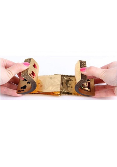 Schulzz BossVegas Dolar Şeklinde Su Geçirmez PVC Altın İskambil