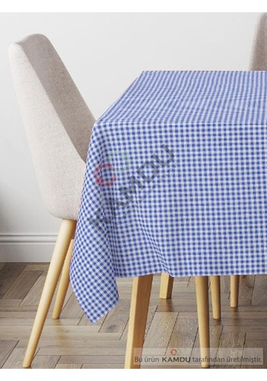 170 X 170 Cm Pötikare Desen Masa Örtüsü, Piknik Örtüsü, Sofra Bezi, Beslenme Örtüsü Lacivert