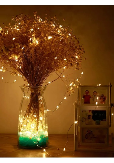 Familylove Pil İle Çalışan Buket Çiçekleri İçin Sıcaklık Işıkları, Civalı, Küçük 254306502 Beyaz