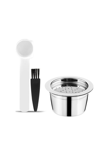 Xiyyadms Paslanmaz Çelik K-fee Makineleri İçin Yeniden Doldurulabilir Kahve Kapsülü - Fırça Ve Kaşık Hediyeli