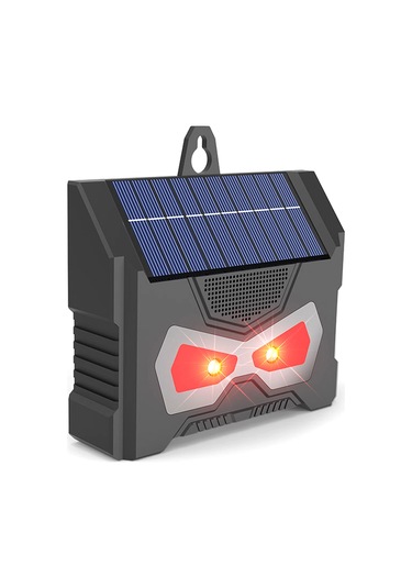 Kosona Güneş Enerjili Ultrasonik Hayvan Kovucu, 9-65 Khz Frekansı, Su Geçirmez, Bahçe/çiftlik Koruması, Siyah Sjz059