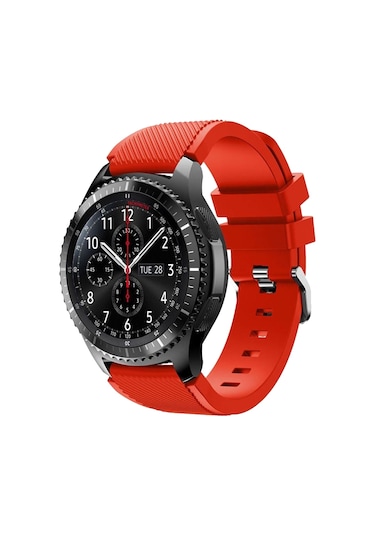 E2m Huaweı Watch 22mm Krd-12 Frontier Silikon Kırmızı Kordon