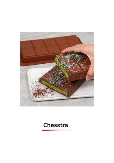 Esnek Bpa İçermez Yüksek Isı Dayanıklı Meşhur Dubai Çikolata Silikon Kalıbı 3 Adet Çok Renkli