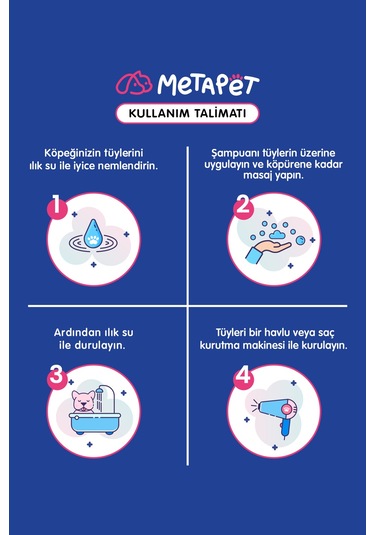 Metapet Tüy Dökülme Önleyici Organik Yavru Köpek Şampuanı Koku Giderici 250 ML