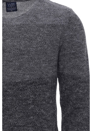 Gri Bisiklet Yaka Triko Kazak - Wessi Gri