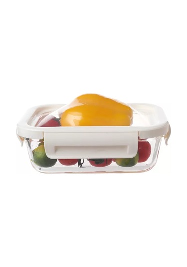 Eley Elastik Kapaklı Cam Gıda Saklama Kabı 174422313 Beyaz