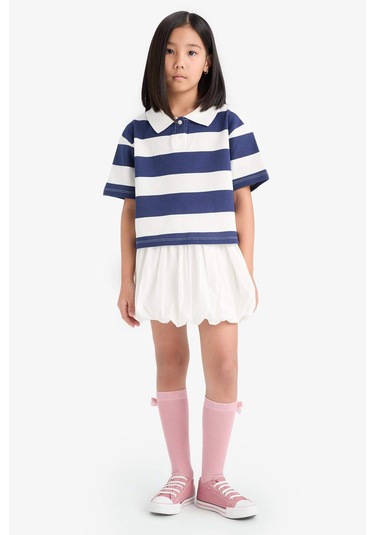 DeFacto Kız Çocuk Poplin Etek E2273A825SMWT34 Beyaz