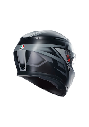 Agv K3 Compound Matt Black Grey Kapalı Kask Gri