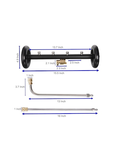 Çift Fonksiyonlu Alt Takım Temizleyici, Basınçlı Yıkayıcı Alt Takım Temizleyici Döner Tekerlek, 4000 Psı