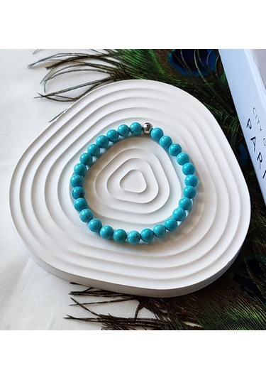 Turkuaz Doğal Taş Bileklik 6mm Negatif Enerjiden Korur