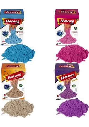 Heroes Kinetik Kum 500 Gr Oyun Kumu 1 Adet Çok Renkli