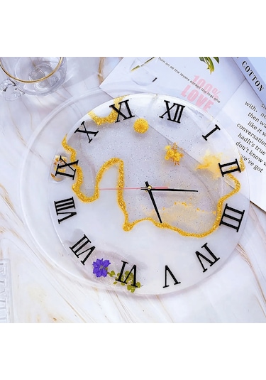 Epoksi Silikon Kalıp Rakamsız Saat Kalıbı 40 Cm