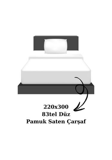 Lumira Tek Kişilik Pamuk Saten Düz Çarşaf 220x300 Cm Mix & Match Otel Serisi Beyaz