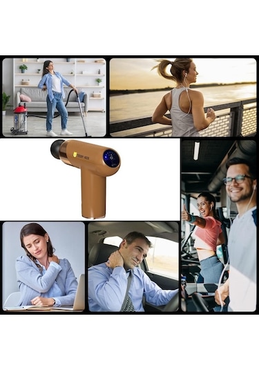 Wondernest Tabancası, Mini Masaj Aleti, Lichen Kas Fitness Fasya Ev Ekipmanı, Hq Kahverengi