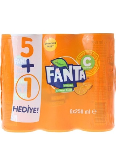 Fanta Portakal Gazozu 6 x 250 ML