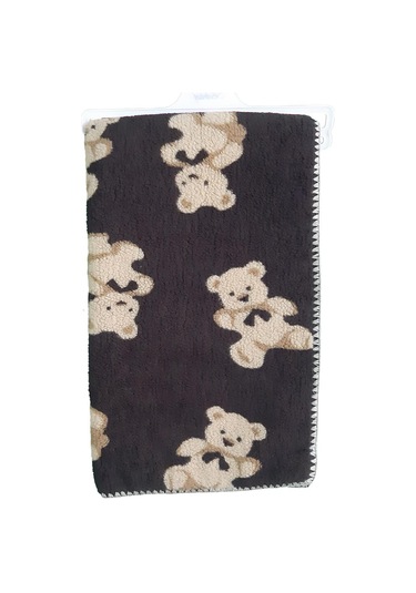 Bebitof 95076 Ayı Desenli Wellsoft Bebek Battaniyesi Somon