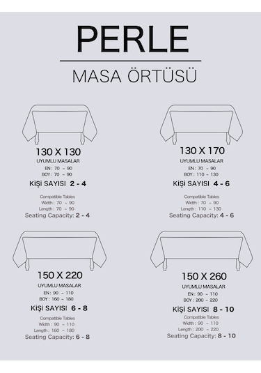 Daily Series Kadife Dokulu Beyaz Masa Örtüsü Beyaz