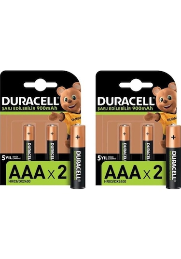 Duracell Şarjlı 2 Li 4 Adet Aaa Ince 900mah Pil