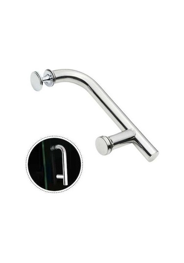 Pazly 2 Delikli 145mm Paslanmaz Duş Kapı Kolu, Dayanıklı, Kolay Kurulum, Şık, Krom Kaplama, 200mm Uzunluk