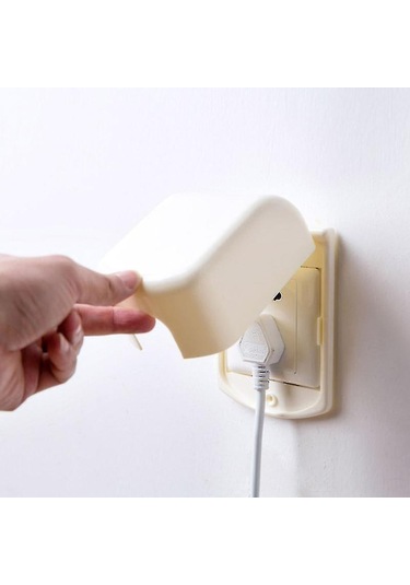 Kosona Bebek Güvenlik Prizi Kapakları, Plastik Yapımı, Kolay Kurulum, Ev İçi Elektrik Prizi Koruması, Bej Renk Diğer