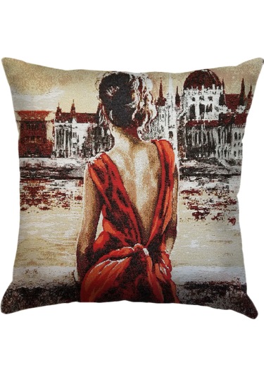 K47-Dokuma Goblen Kırlent Kılıfı