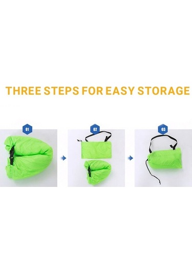 Wondernest Sızıntı Siyah Şişme Şezlong Polyester Plaj Kanepe Kamp Anti Açık - İj, Taşınabilir Rahat Şişme Yatak Siyah