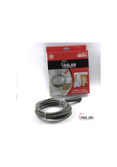 Aslan 8 Metre Lavabo Ve Gider Boruları Açma Sustası Teli