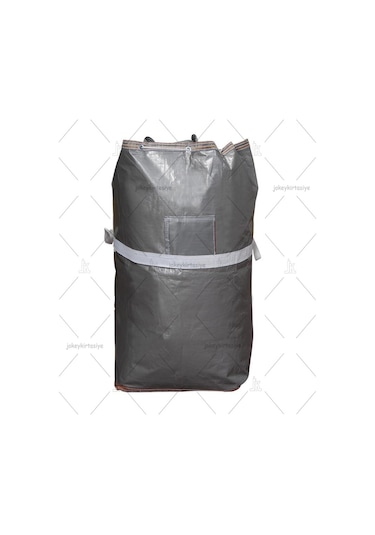 Branda Taşıma Çuvalı 50x40 100cm Kapaklı,Ipli ,Cepli 170gr. GÜMÜŞ