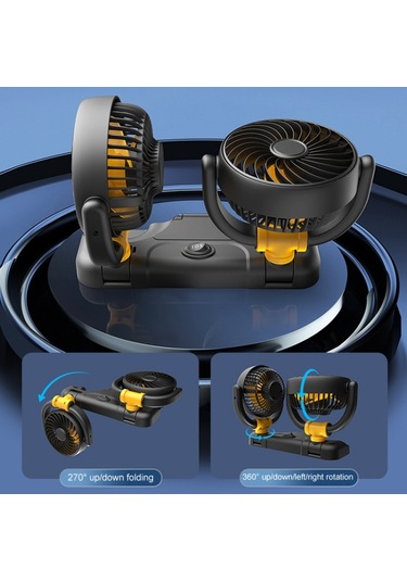 Suit Araba Katlanabilir Soğutma Fanı Otomobil Yaz Sıcaklığı Azaltma Fanı, Boyut:çift 12v Çakmak Enerjili