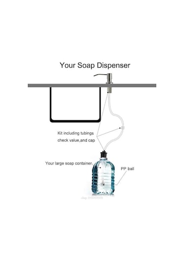 Bg-countertop Ankastre Sabunluk Bulaşık Sabunu Dispenseri Mutfak Lavabo İçin Çıkarılabilir Bulaşık Deterjanı Pres Pompası Kafa Kiti A9 22