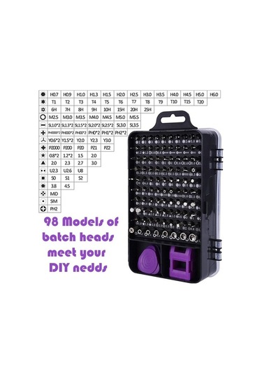 Dancemonkey 115'li Tornavida Seti, Mini Tamir Kiti,紧凑型工具组