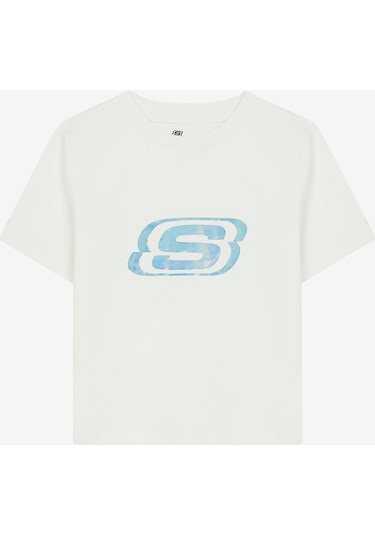 Skechers Essential G Short Sleeve T-Shirt Büyük Kız Çocuk Kırık Beyaz Tshirt Sk232139-102 Skechers Essential G Short Sleeve T-Shirt Büyük Kız Çocuk Kırık Beyaz Tshirt Sk232139-102