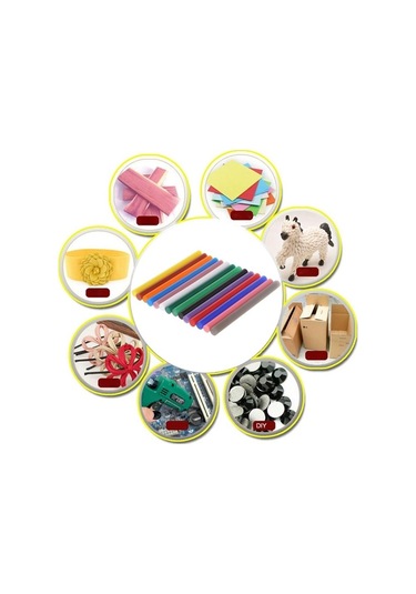 Venturemart 7 Mm Yeni Sıcak Eritme Yapıştırıcı Çubuk Karışık Renk 7mm Viskozite Dıy El Sanatlar