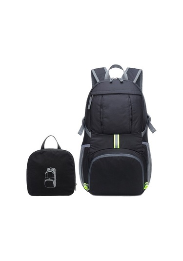 Silkroadselect Ultra Hafif Taşınabilir Açık Sırt Çantası-gündelik Seyahat Spor Çantası-katlanır Saklama Sırt Çantası-su Geçirmez Naylon Dağcılık Çantası Pgnrl4 Siyah