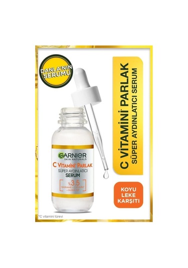 Garnier Serum 30 ML + Aydınlatıcı Krem 50 ML + C Vitamini Parlaklık Veren Temizleyici 250 ML